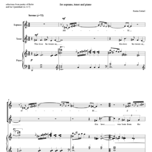 This Love Between Us  mmt 5 (soprano, tenor, piano)